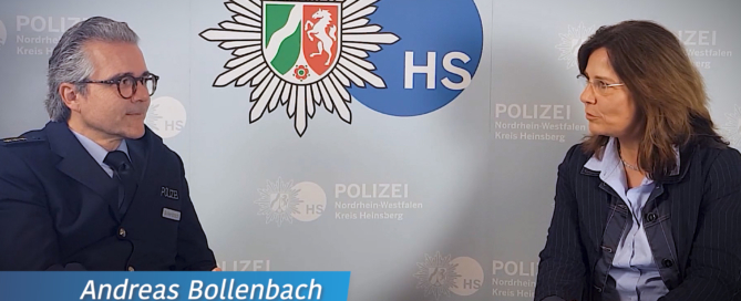 Geilenkirchen Bürgermeisterkandidatin Daniela Ritzerfeld und Andreas Bollenbach von der Polizei Kreis Heinsberg