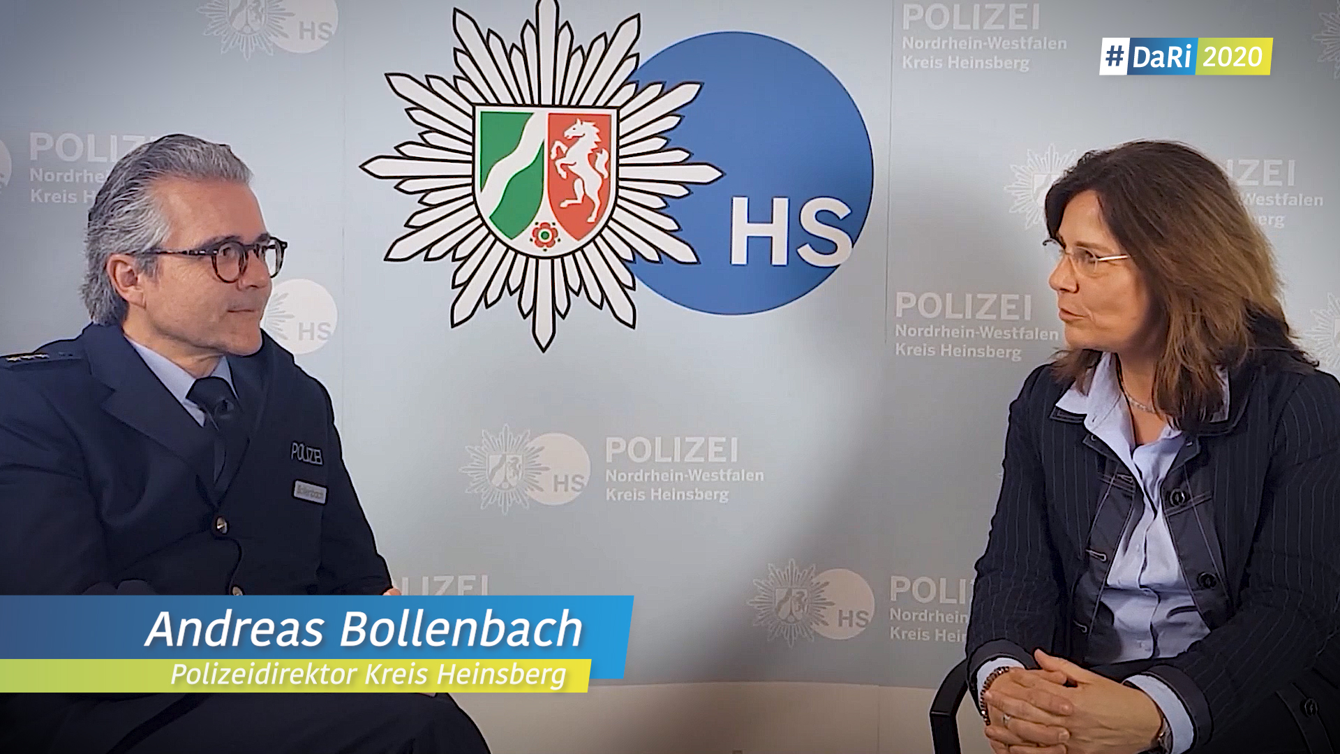 Geilenkirchen Bürgermeisterkandidatin Daniela Ritzerfeld und Andreas Bollenbach von der Polizei Kreis Heinsberg